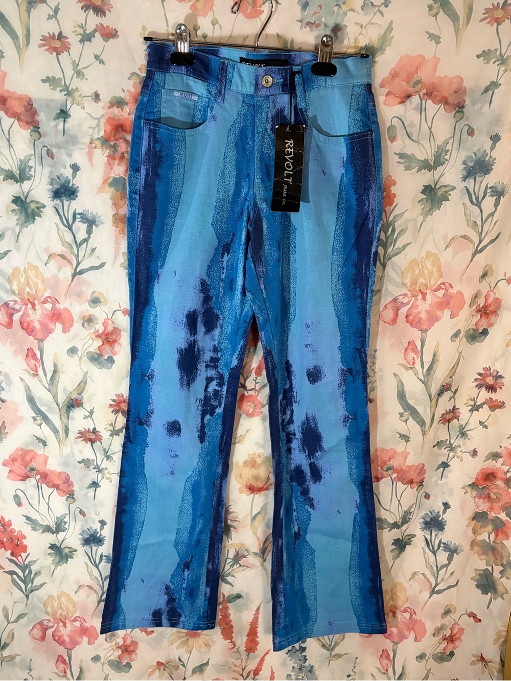 Vintage Revolt Women’s Blue Tie-Dye Jeans